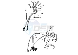 XV VIRAGO 535 drawing HANDLE SWITCH-LEVER UP HANDLE