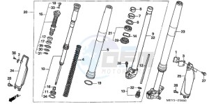 CRF450X9 Europe Direct - (ED) drawing FRONT FORK