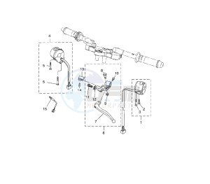 YZF R 125 drawing HANDLE SWITCH AND LEVER