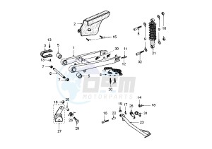 XPS T - 50 cc drawing REAR ARM