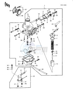 KLT 200 C [KLT200] (C1) | DIFFIRENTIAL AXLE [KLT200] drawing CARBURETOR_FUEL PUMP   -- 83 KLT200-C1- -