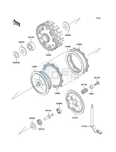 ZZR600 ZX600-E13H GB XX (EU ME A(FRICA) drawing Clutch