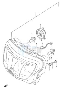 GSX-R600 (E2) drawing HEADLAMP (E2,E24)