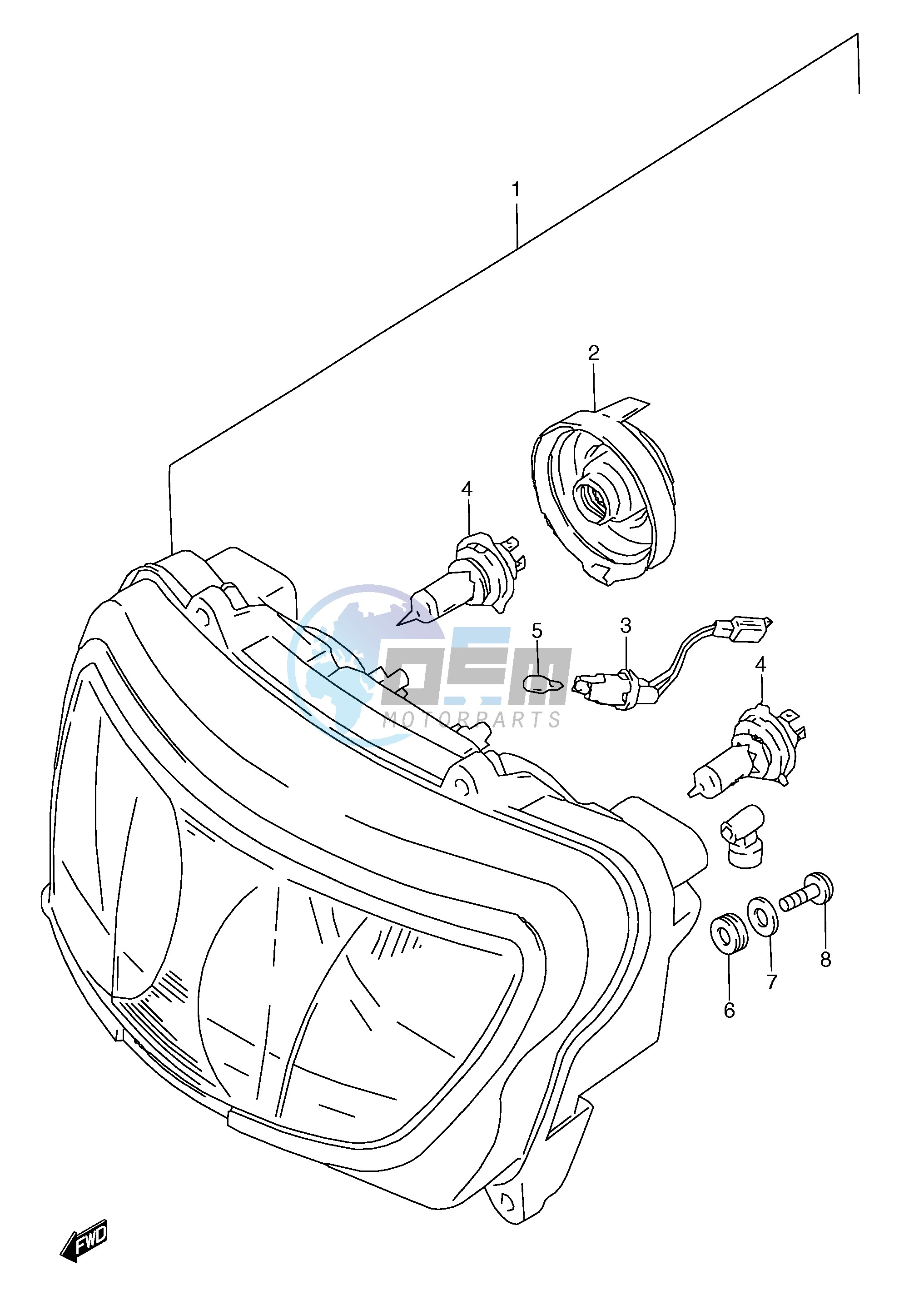 HEADLAMP (E2,E24)