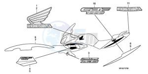 CBF1000TA France - (F / ABS CMF) drawing STRIPE/MARK