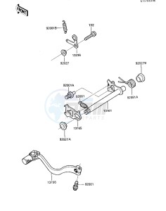 KX 125 D [KX125] (D1) [KX125] drawing GEAR CHANGE MECHANISM