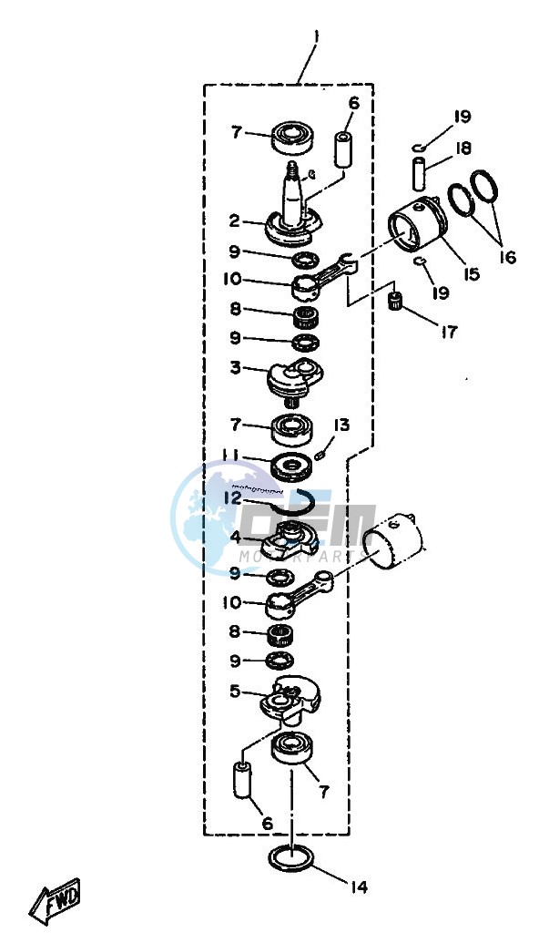 CRANKSHAFT--PISTON