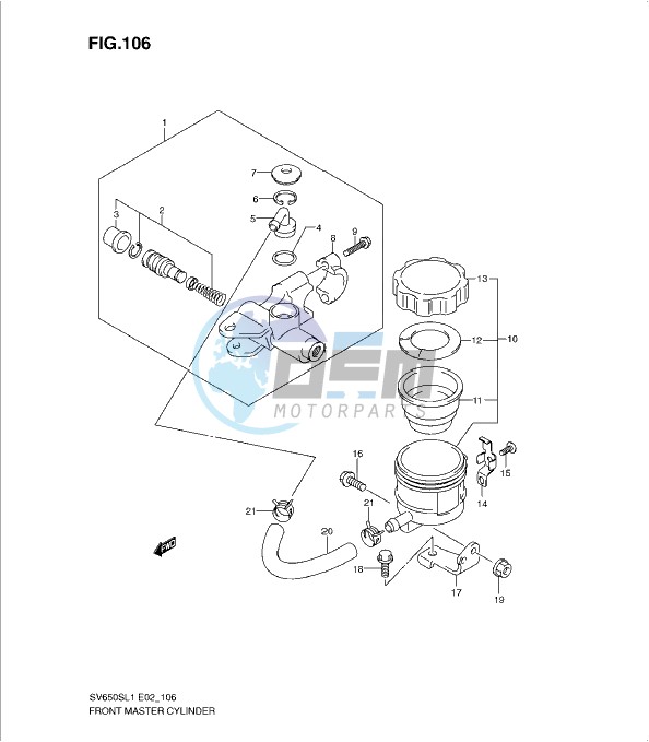 FRONT MASTER CYLINDER (SV650SL1 E2)