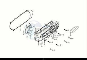 SYMPHONY CARGO 50 (AY05W9-EU) (E5) (M1) drawing L. CRANK CASE COVER