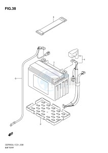 GSF650 (E21) Bandit drawing BATTERY (GSF650SL1 E21)