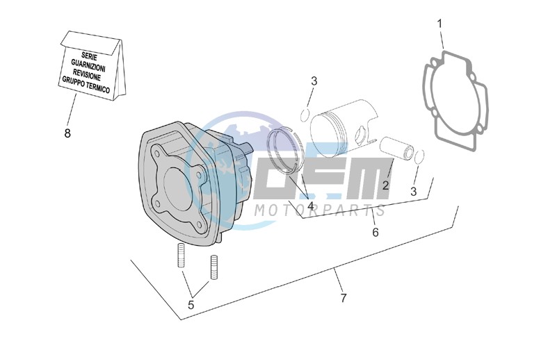 Cylinder with piston