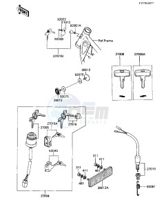 KE 100 B [KE100] (B9-F10) [KE100] drawing IGNITION SWITCH