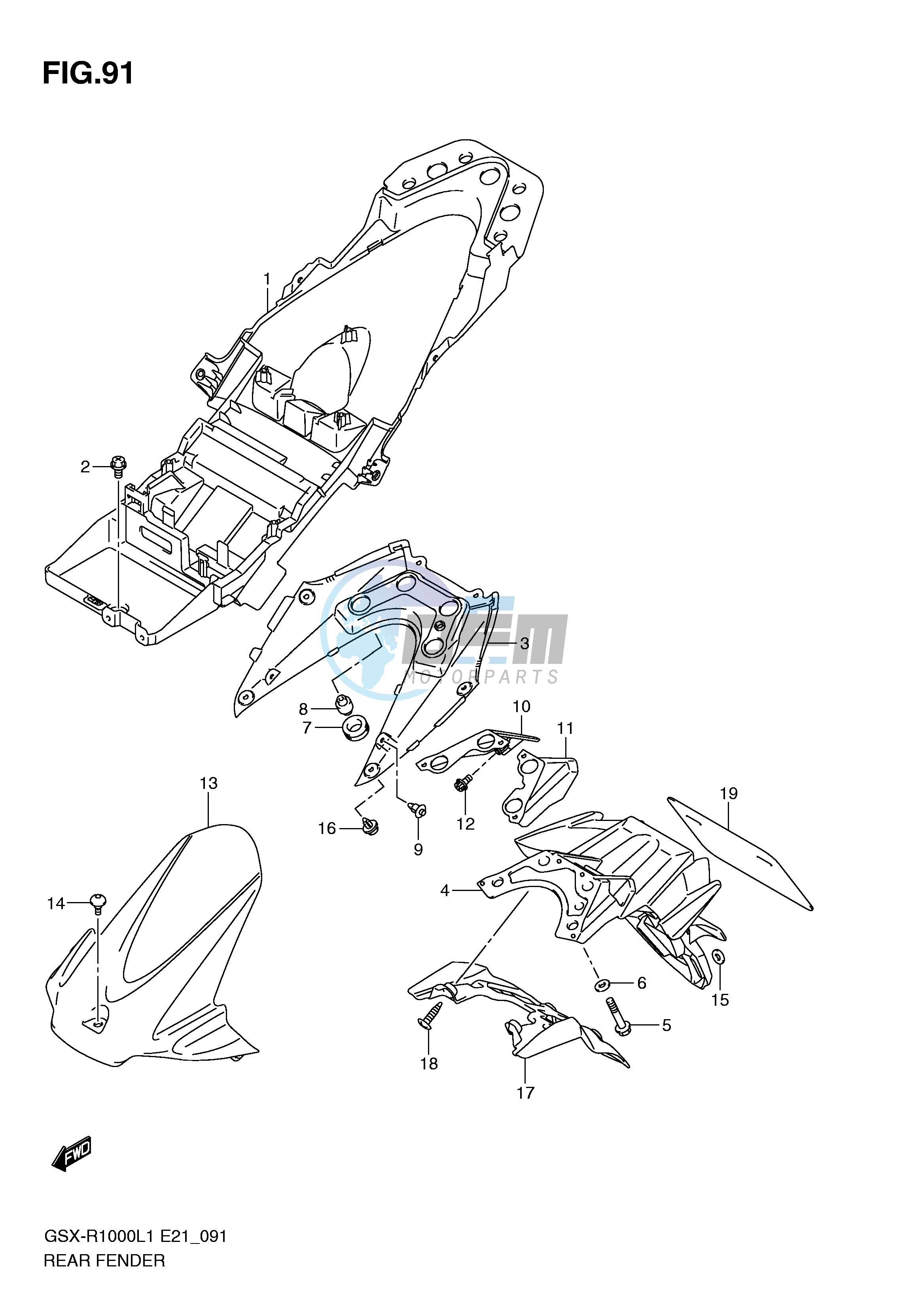 REAR FENDER (GSX-R1000L1 E24)