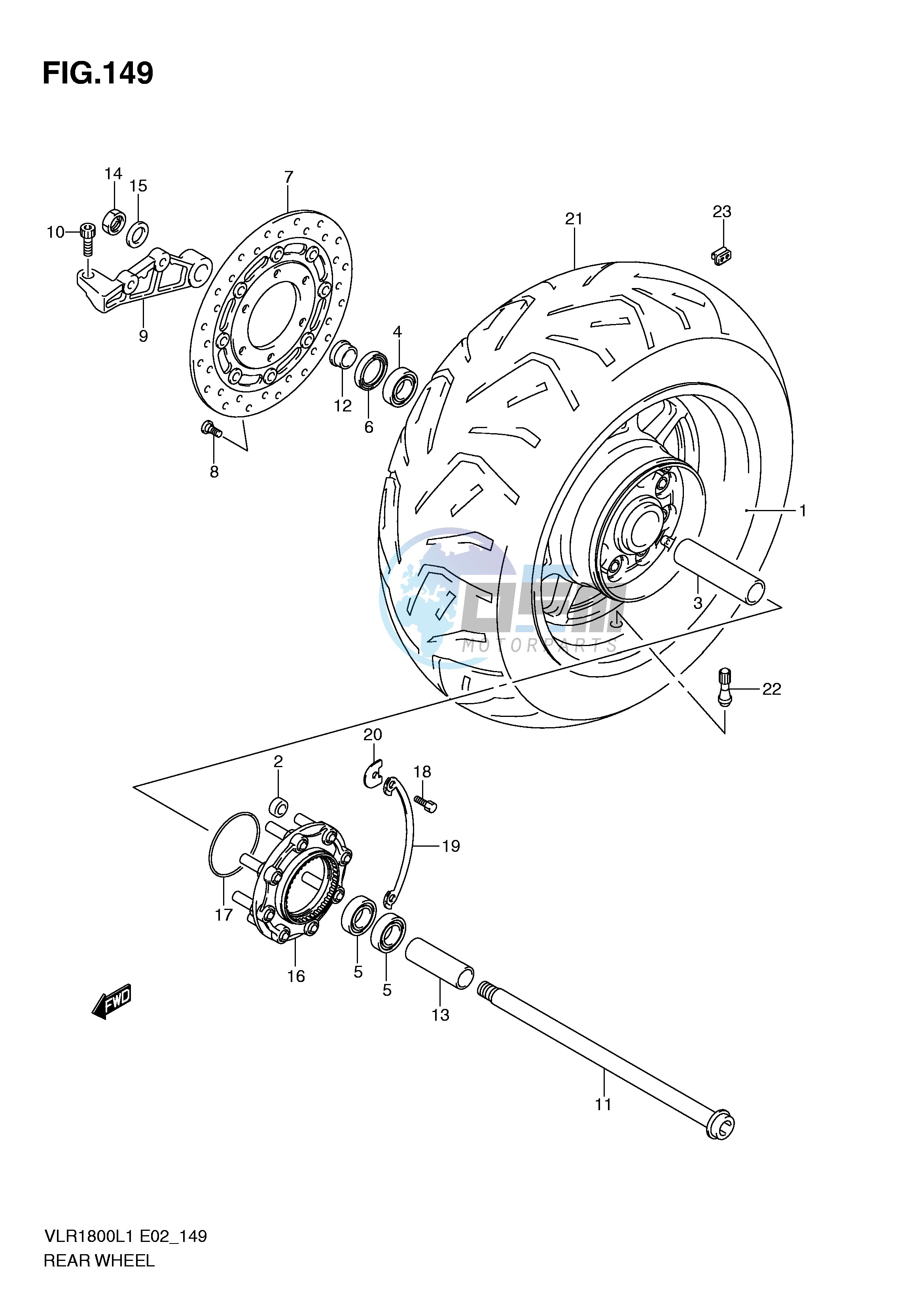 REAR WHEEL (VLR1800TL1 E2)