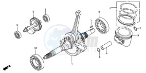 TRX350FE FOURTRAX 350 4X4ES drawing CRANKSHAFT/PISTON