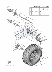 YXE1000EW YX10ERPAN (B4MF drawing REAR WHEEL