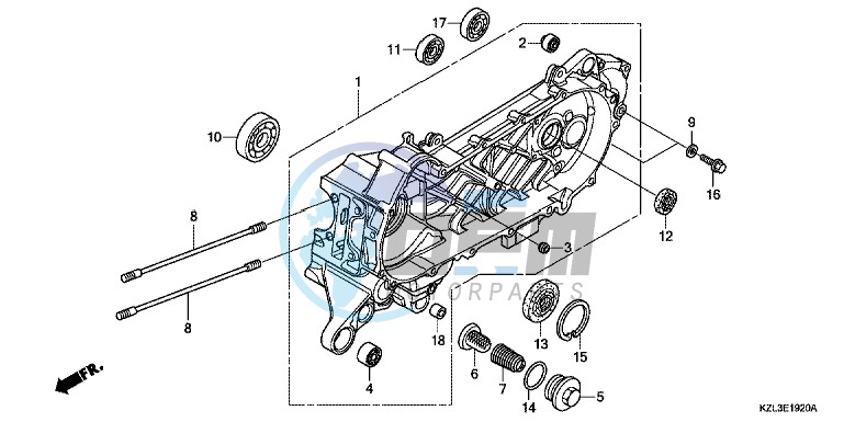 LEFT CRANKCASE