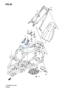 LT-R450 (E19) drawing FRAME (MODEL K6 K7 K8)