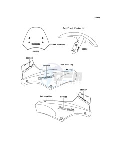 VERSYS KLE650B7F GB XX (EU ME A(FRICA) drawing Decals(Orange)(Ebony)