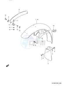 A100 (E6) drawing FRONT FENDER