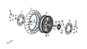 MAXSYM 600 I ABS EXECUTIVE (LX60A3-EU) (E4) (L7-M0) drawing FR. WHEEL