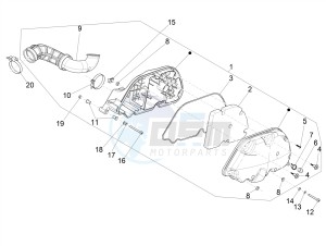 GTS 300 SUPER HPE 4T 4V IE ABS E4 (NAFTA) drawing Air filter