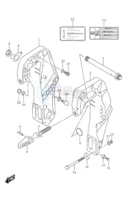 DF 25A drawing Clamp Bracket - w/Gas Assist Tilt