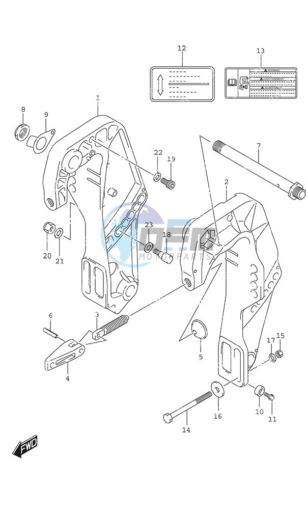 Clamp Bracket - w/Gas Assist Tilt