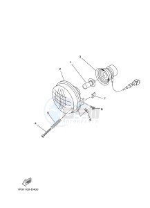 YFM450FWAD YFM45FGPAD GRIZZLY 450 EPS (1CTU 1CTV) drawing HEADLIGHT