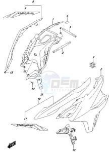 DL650 drawing SIDE COWLING (DL650AL7 E21) (FOR YU1)