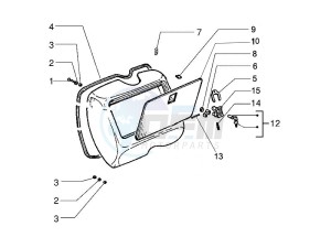 PX 150 2T NOABS E3 (EMEA, APAC, LATAM) drawing Front glove-box - Knee-guard panel