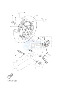 CW50LN BOOSTER (1WP5) drawing REAR WHEEL