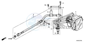 FES125AC drawing THROTTLE BODY