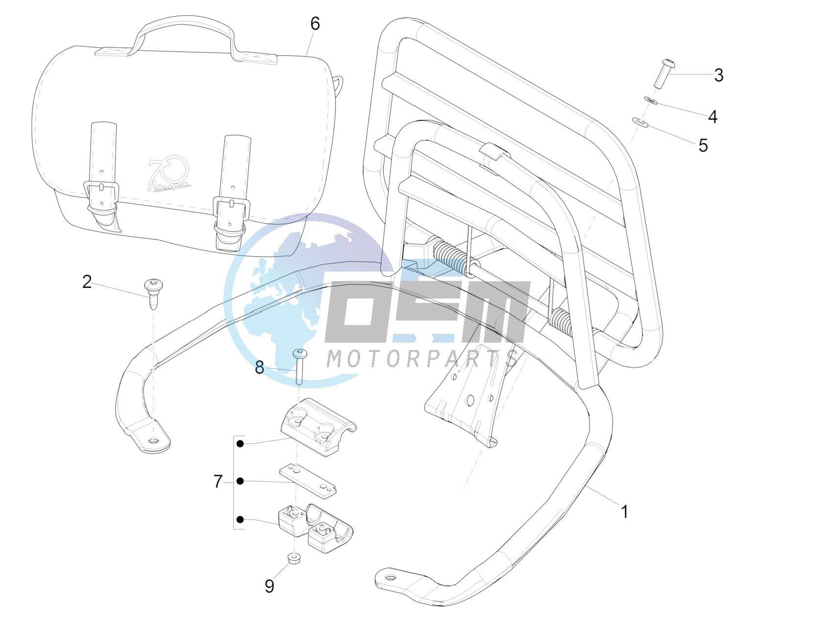 Rear luggage rack