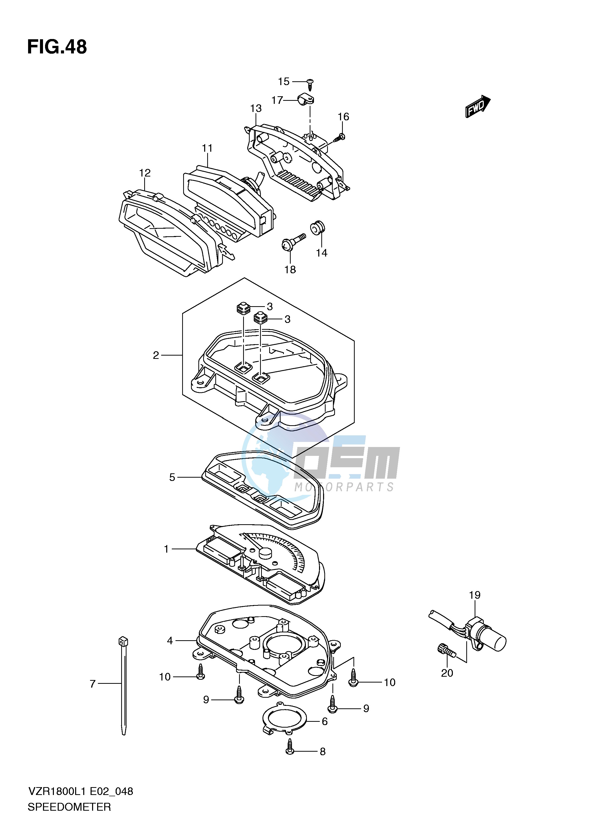 SPEEDOMETER (VZR1800L1 E19)