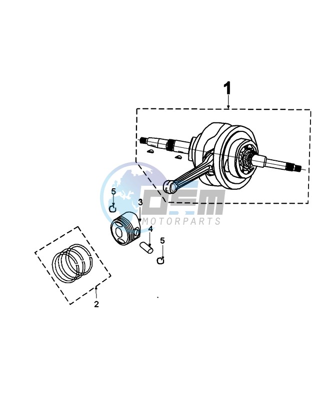 CRANKSHAFT AND PISTON