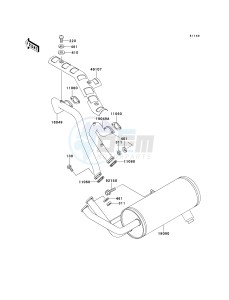 KAF 620 C [MULE 2500] (C6) [MULE 2500] drawing MUFFLER-- S- -