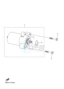 YFM90R YFM09RYXH (BD36) drawing STARTING MOTOR