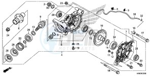 TRX500FA6G TRX500FA Australia - (U) drawing REAR FINAL GEAR