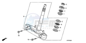 SH150D9 Europe Direct - (ED / KMH) drawing STEERING STEM