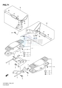 VLR1800 (E2) drawing FOOTREST (VLR1800UFL1 E19)