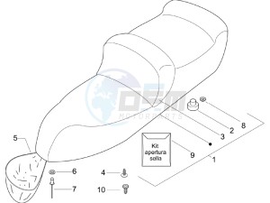 X9 500 Evolution 2006-2007 (USA) drawing Saddle seats - Tool roll