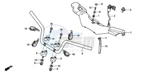 TRX300EX SPORTRAX drawing HANDLE PIPE (TRX300EX'01-'06)