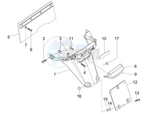 S 50 4T 4V College drawing Rear cover - Splash guard