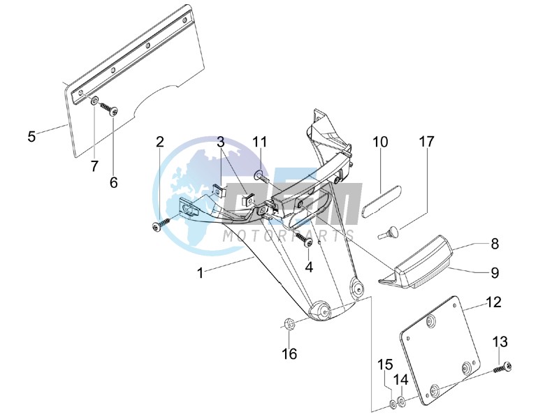 Rear cover - Splash guard