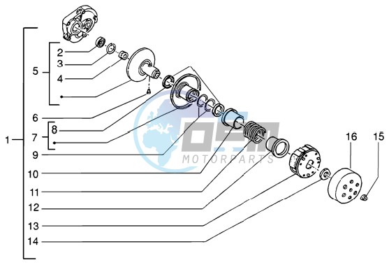 Driven pulley