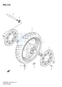 GSX650F (E3-E28) Katana drawing FRONT WHEEL (GSX650FL1 E3)