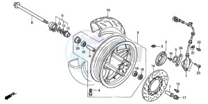 NSS250 drawing FRONT WHEEL