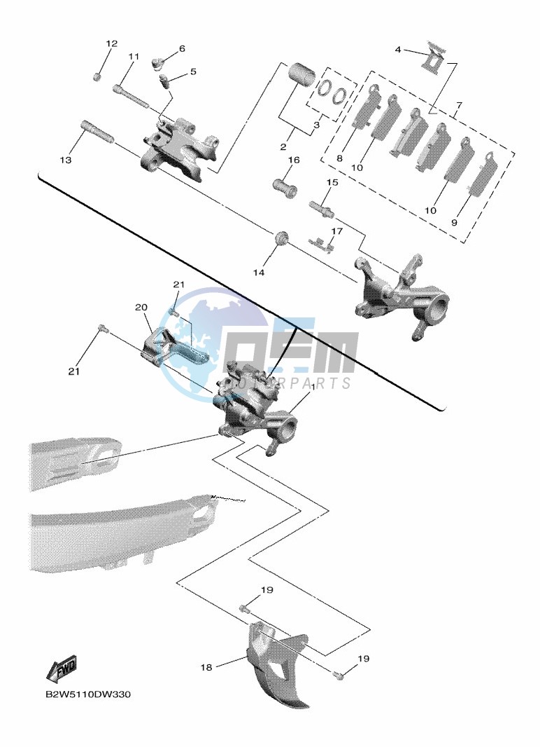 REAR BRAKE CALIPER