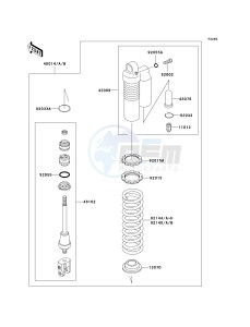 KX 100 A [KX100 MONSTER ENERGY] (A6F - A9FA) D8F drawing SHOCK ABSORBER-- S- -